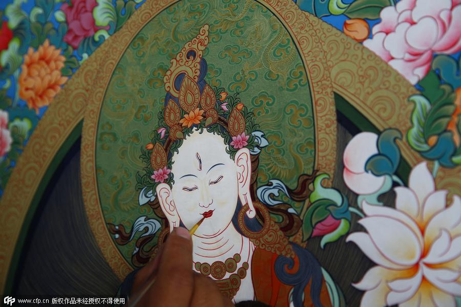 Thangka art booms in Regong