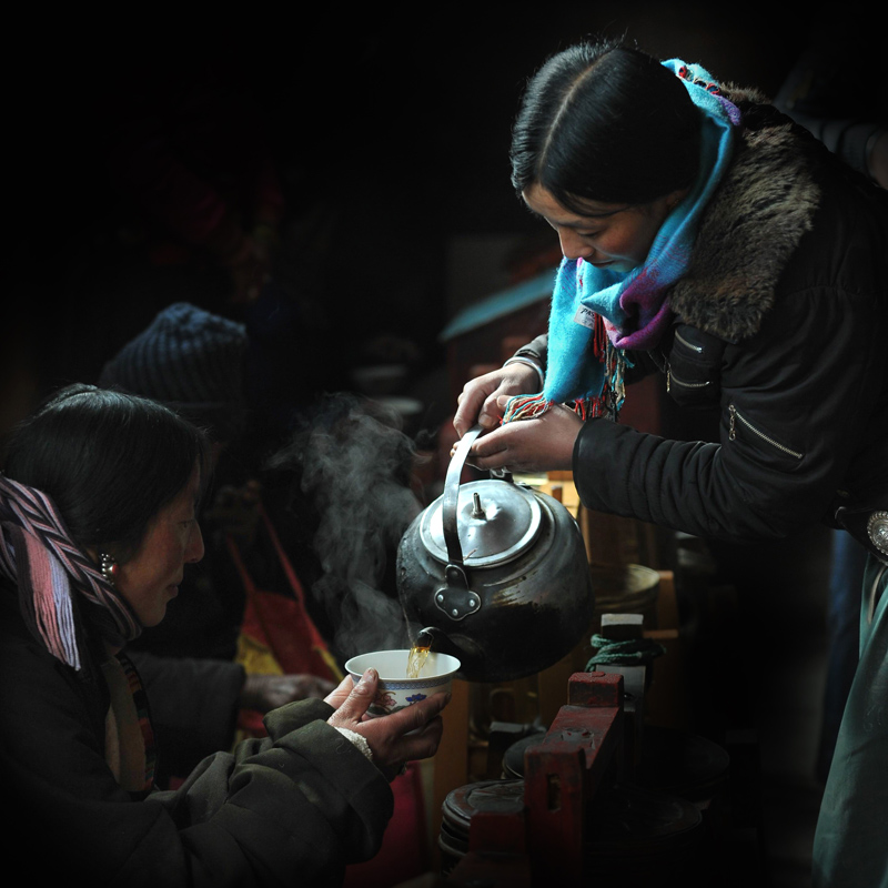 Tibetan buttered tea culture
