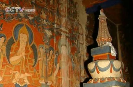 The Tholing Monastery has graced Zhada County of Nagri Area of Tibet for more than a thousand years. It's the first monastery built by the Guge Kingdom during its campaign to promote Buddhism. Tholing is famous for its murals. [Photo/CNTV]