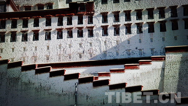 Red wall of the Potala Palace [Photo/Tibet.cn]