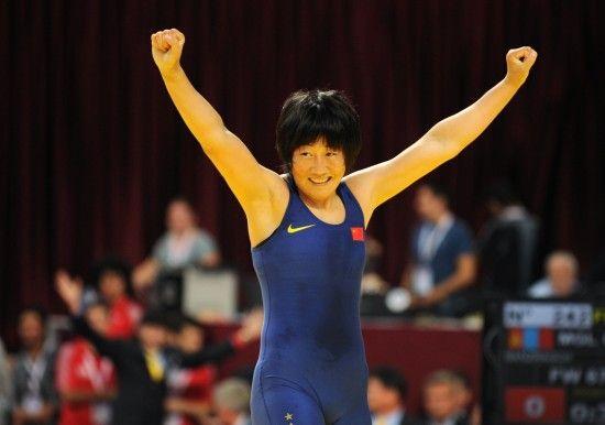 A young Tibetan girl has made history. Her name is Xiluozhuoma, she's from Nyingchi county in southern Tibet, and she won gold at the Wrestling World Championships in Turkey, becoming the first Tibetan to claim a world title in a competitive sport. [Photo/CNTV]