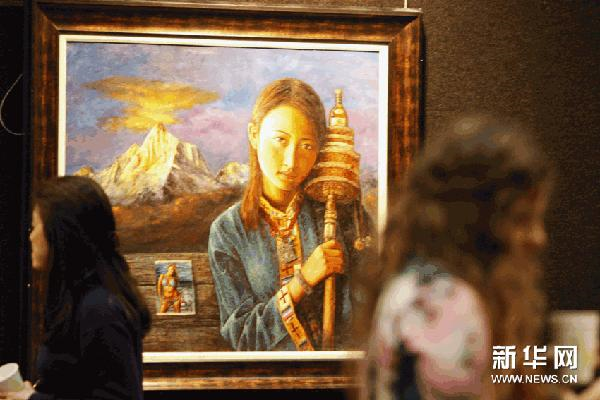 Sydney is currently hosting an exhibition of paintings and photos showcasing Tibetan culture and the beauty of the natural scenery there.[Photo/Xinhua]