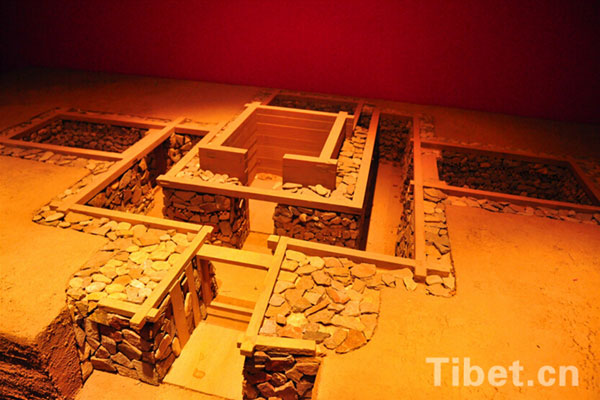An image showing the structure of Dulan Tubo Kingdom Tombs [Photo/China Tibet Online]